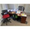 Image 2 : CONTENTS OF SALES OFFICE INCLUDING: DESK, BOOKCASE, BALL CHAIR, DRAFTING CHAIR, WHITEBOARD,