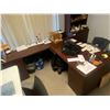 Image 2 : CONTENTS OF SALES OFFICE INCLUDING: DESK, BOOKCASE FILE CABINET, BALL CHAIR, DRAFTING CHAIR,