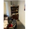 Image 3 : CONTENTS OF SALES OFFICE INCLUDING: DESK, BOOKCASE FILE CABINET, BALL CHAIR, DRAFTING CHAIR,