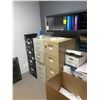 Image 3 : CONTENTS OF SALES OFFICE INCLUDING: DESK, 3 METAL 4 DRAWER FILE CABINETS, 2 TIER WALL SHELF &