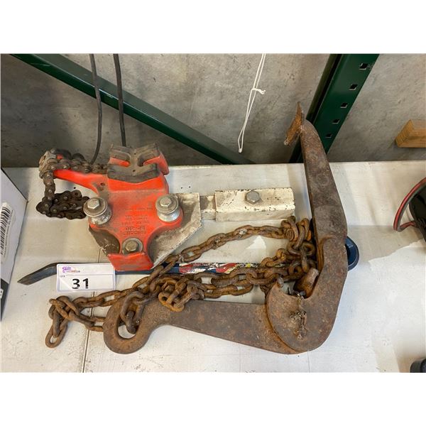 RIDGID BC-410 INDUSTRIAL 1/8" - 4" PIPE BENDER, BARREL CLAMP AND CROWBAR