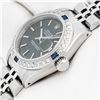 Image 9 : Rolex Ladies Stainless Steel Blue Index Sapphire and Diamond Datejust Wristwatch