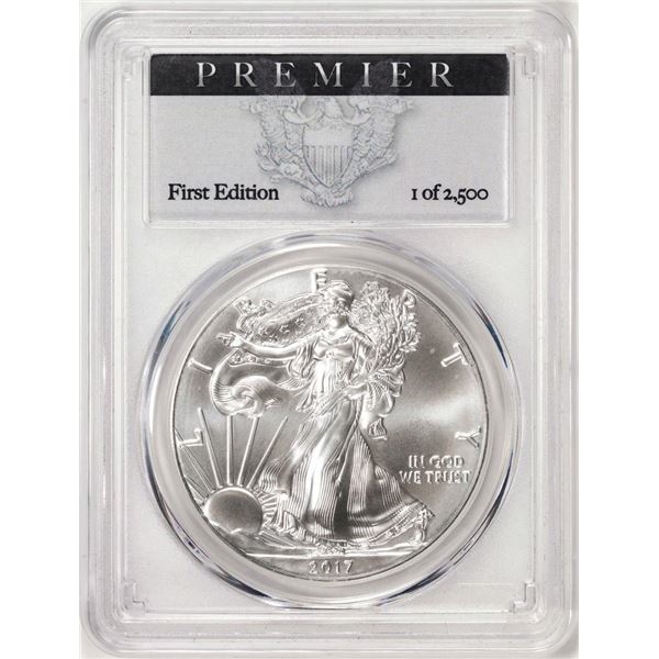 2017-(S) $1 American Silver Eagle Coin PCGS MS70 Premier Struck at San Francisco