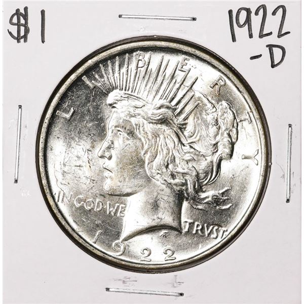 1922-D $1 Peace Silver Dollar Coin