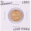 Image 1 : 1883 Gold Half Sovereign Love Token Coin Holed
