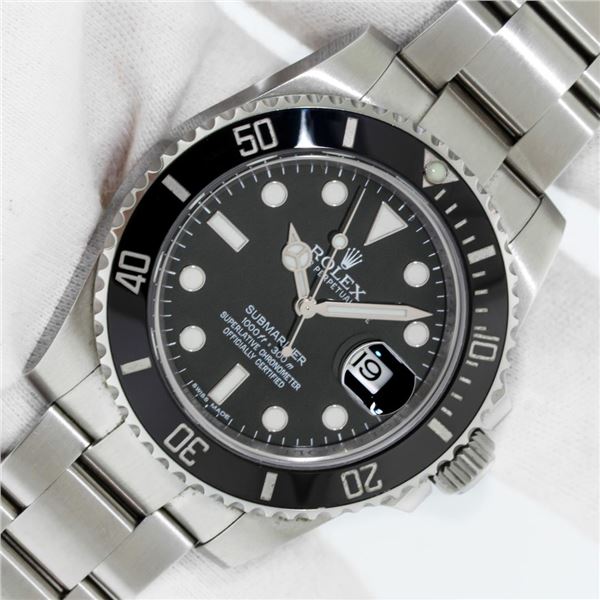 Rolex Mens Stainless Steel Submariner Wristwatch