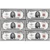 Image 1 : Lot of (6) 1963 $5 Legal Tender Notes