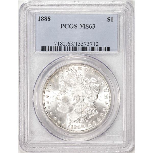 1888 $1 Morgan Silver Dollar Coin PCGS MS63