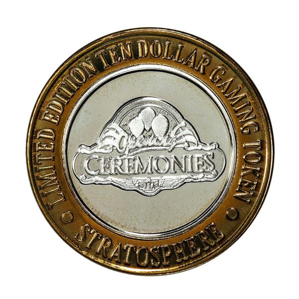 .999 Silver Stratosphere Las Vegas, Nevada $10 Casino Limited Edition Gaming Token