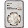 Image 1 : 1880-CC $1 Morgan Silver Dollar Coin NGC MS63
