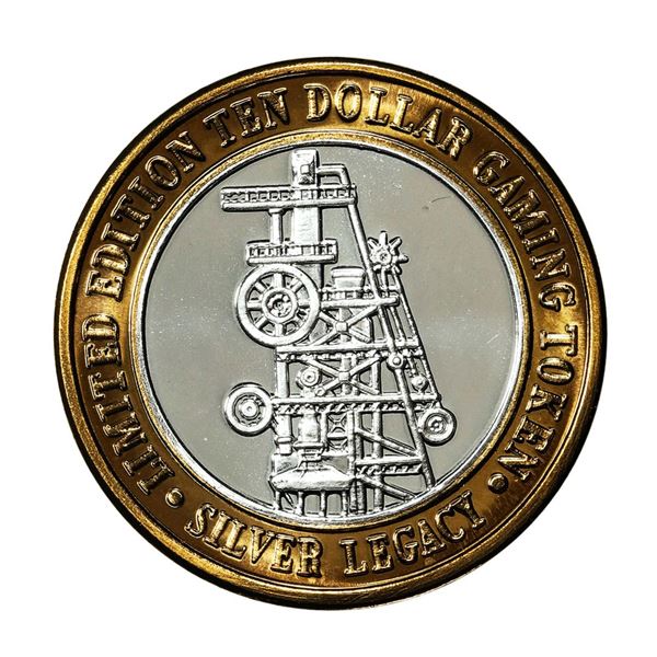 .999 Fine Silver Silver Legacy Reno, Nevada $10 Limited Edition Gaming Token