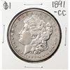 Image 1 : 1891-CC $1 Morgan Silver Dollar Coin