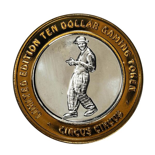.999 Fine Silver Circus Circus Las Vegas, Nevada $10 Limited Edition Gaming Token