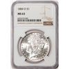 Image 1 : 1884-O $1 Morgan Silver Dollar Coin NGC MS63