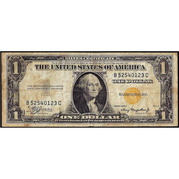 1935A $1 North Africa WWII Emergency Issue Silver Certificate Note