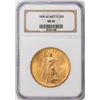 Image 1 : 1908 No Motto $20 St. Gaudens Double Eagle Gold Coin NGC MS64