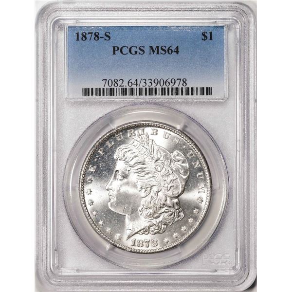 1878-S $1 Morgan Silver Dollar Coin PCGS MS64