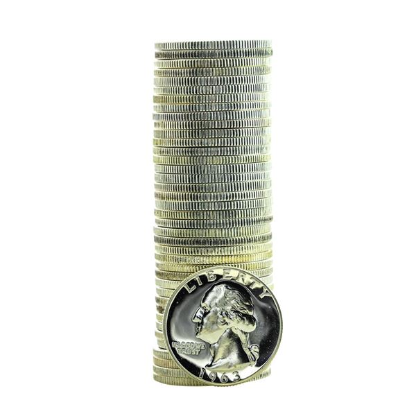 Roll of (40) Proof 1963 Washington Quarter Coins