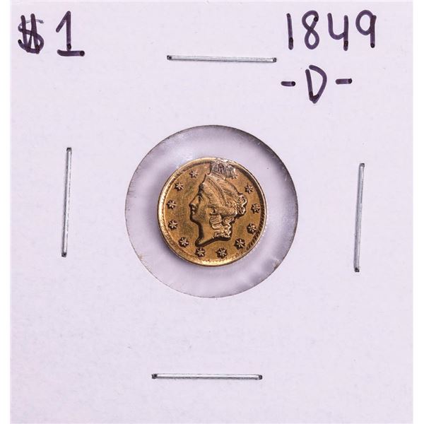 1849-D $1 Liberty Head Gold Dollar Coin