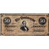 Image 1 : 1864 $50 Confederate States of America Note