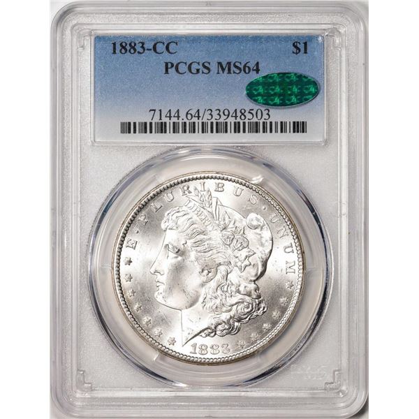 1883-CC $1 Morgan Silver Dollar Coin PCGS MS64 CAC