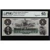 Image 1 : 1860's $1 Bank of America Providence, RI Obsolete Note PMG Gem Uncirculated 65EPQ