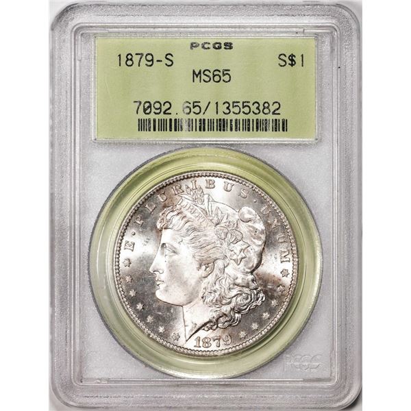 1879-S $1 Morgan Silver Dollar Coin PCGS MS65 Old Green Holder