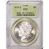 Image 1 : 1879-S $1 Morgan Silver Dollar Coin PCGS MS65 Old Green Holder