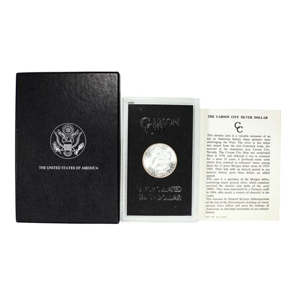 1883-CC $1 Morgan Silver Dollar Coin GSA Hoard Uncirculated w/Box & COA