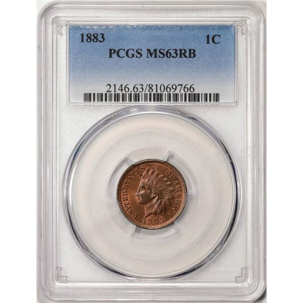 1883 Indian Head Cent Coin PCGS MS63RB