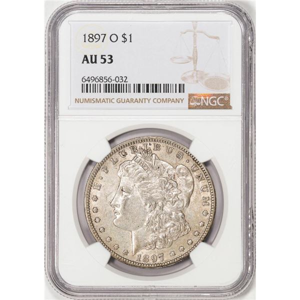 1897-O $1 Morgan Silver Dollar Coin NGC AU53