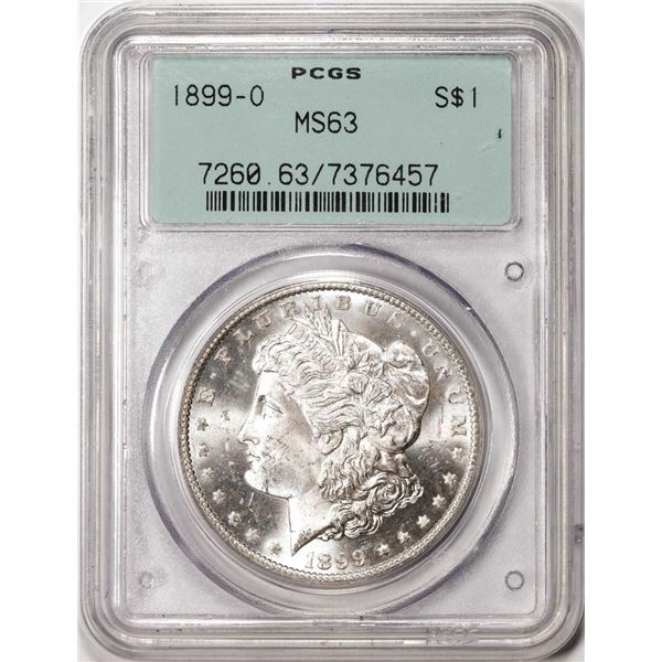 1899-O $1 Morgan Silver Dollar Coin PCGS MS63 Old Green Holder