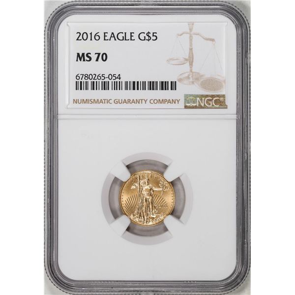 2016 $5 American Gold Eagle Coin NGC MS70