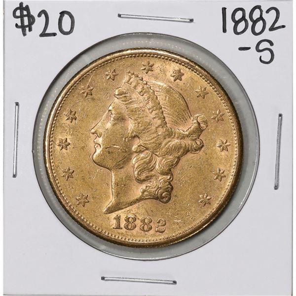 1882-S $20 Liberty Head Double Eagle Gold Coin