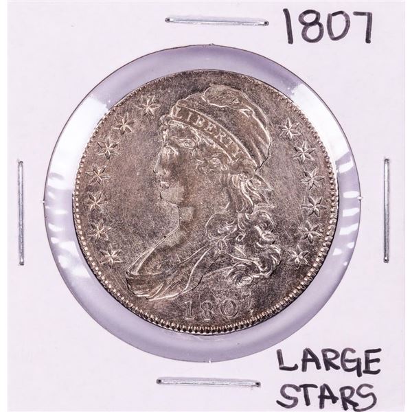 1807 Large Stars Capped Bust Left Half Dollar Coin