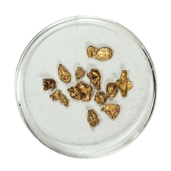 Gold Nuggets 2.08 Grams Total Weight