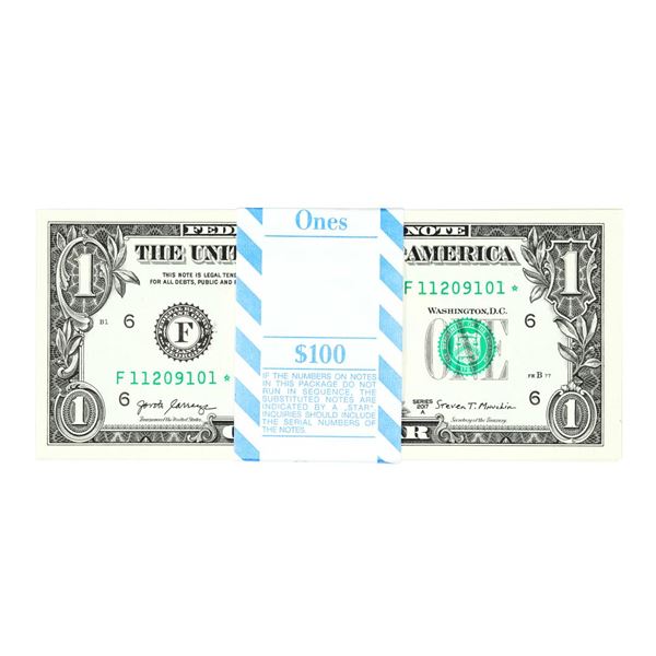 Pack of (100) Consecutive 2017A $1 Federal Reserve STAR Notes Atlanta