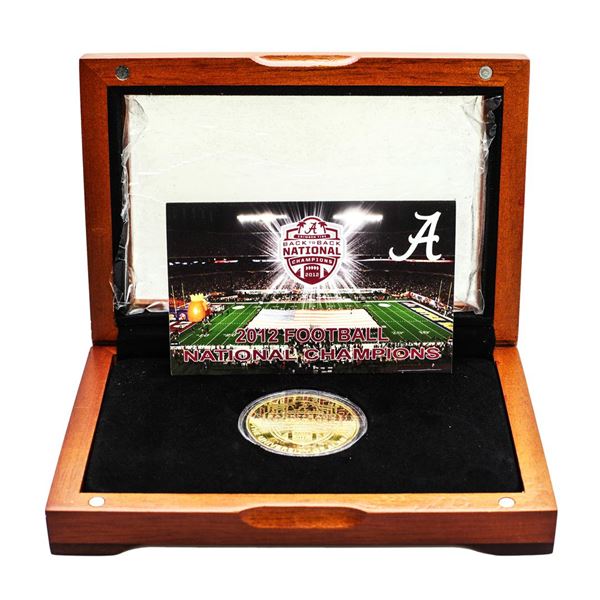 2012 Alabama National Champions 1.5 oz 24kt Gold Medal Limited Edition 1 of 15