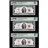 Image 1 : (3) Consecutive 1963 $2 Legal Tender Notes Fr.1513 PMG Superb Gem Uncirculated 67EPQ