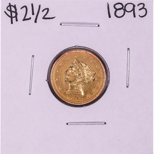 1893 $2 1/2 Liberty Head Quarter Eagle Gold Coin