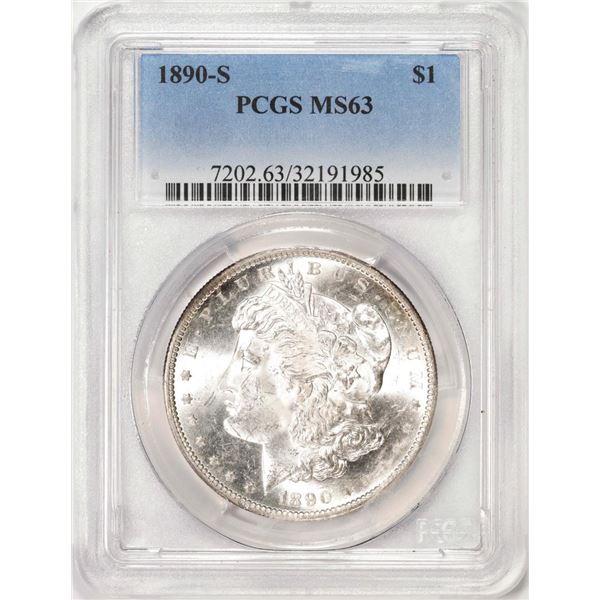 1890-S $1 Morgan Silver Dollar Coin PCGS MS63