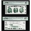 Image 1 : Set of Giori Test Note Washington & Lincoln Memorial PMG Superb Gem Unc 67EPQ