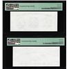 Image 2 : Set of Giori Test Note Washington & Lincoln Memorial PMG Superb Gem Unc 67EPQ