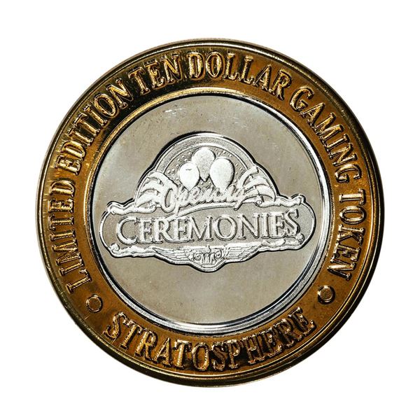 .999 Silver Stratosphere Las Vegas, Nevada $10 Casino Limited Edition Gaming Token