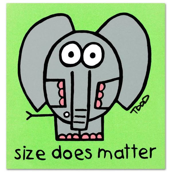 Todd Goldman  Size Does Matter  Limited Edition Lithograph On Paper