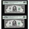 Image 1 : (2) Consecutive 1950B $50 Federal Reserve Notes Fr.2109-D PMG Gem Uncirculated 66EPQ