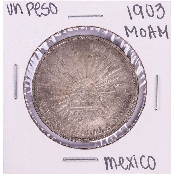 1903 Mo AM Mexico Un Peso Silver Coin