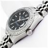 Image 6 : Rolex Ladies Stainless Steel Black Index Diamond Datejust Wristwatch