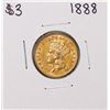 Image 1 : 1888 $3 Indian Princess Head Gold Coin