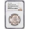 Image 1 : 1957 Franklin Half Dollar Coin Mint Error - Curved Clip @ 2:00 NGC MS65 FBL